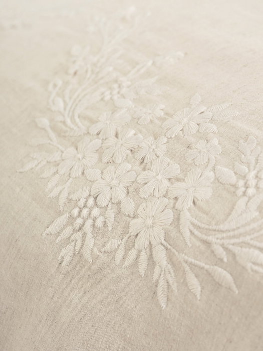 L'essentiel linge de maison Forbes Juego de funda de edredón doble Crema